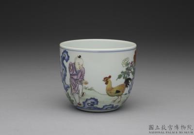 图片[2]-Chicken cup in fencai painted enamels, Qing dynasty, Qianlong reign (1736-1795)-China Archive